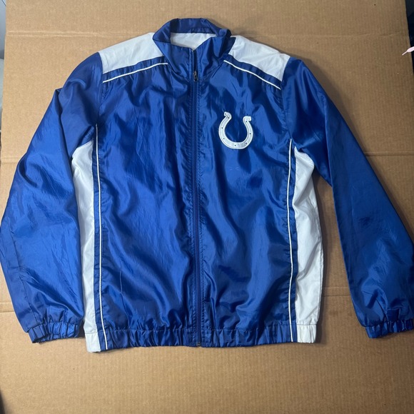 GIII NFL Indianapolis Colts Jacket Windbreaker Blue White Mens Large L - Picture 1 of 5